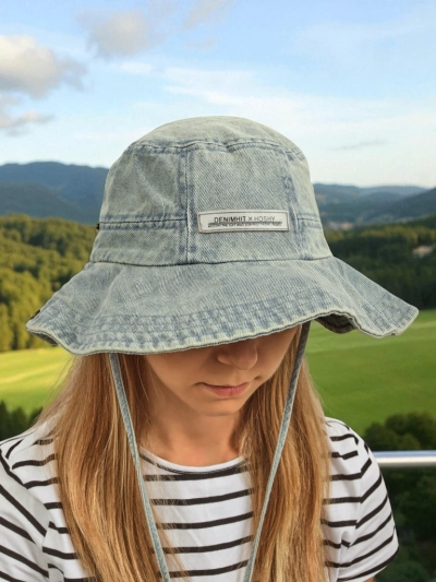 Kalos Denim Ženski Sončni Klobuk – antični stil in UV zaščita