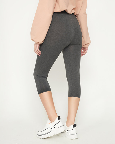 Royalfashion Damskie ciemnoszare legginsy o długości 3/4