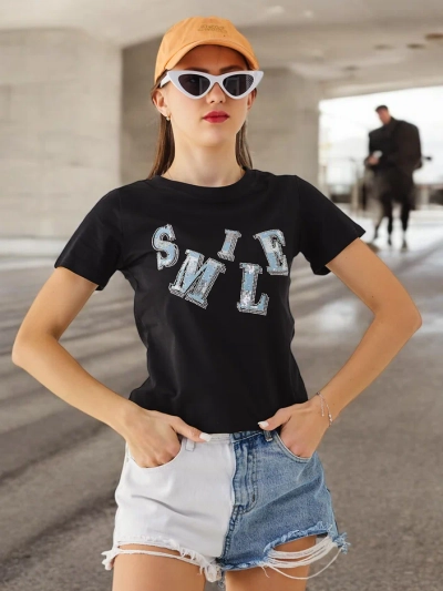 Royalfashion Ženska bombažna bluzica z napisom
