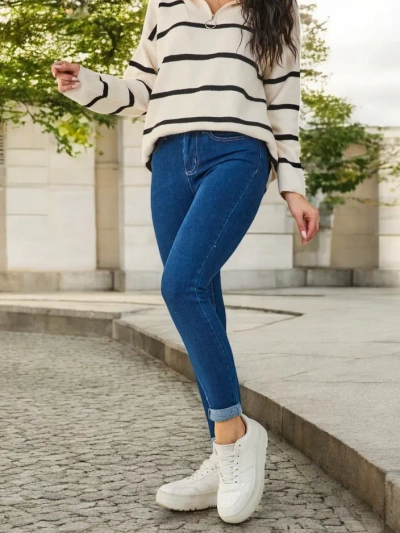 Royalfashion bombažne skinny jeans za ženske