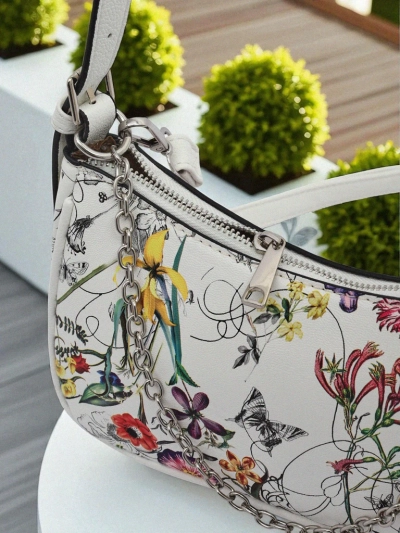 Royalfashion Mala ženska torbica iz eko usnja s cvetovi Lily Bloom
