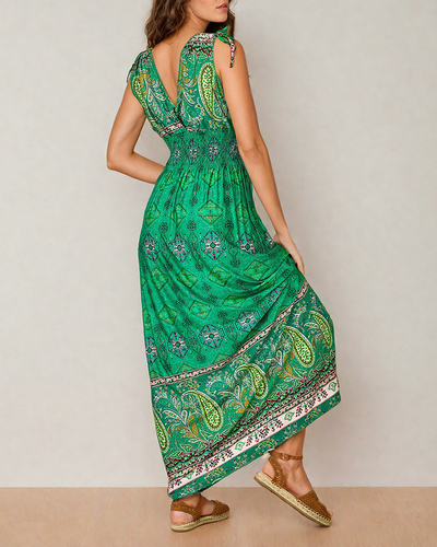 Royalfashion Ženska midi obleka s potiskom