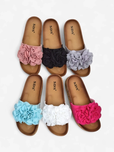 Royalfashion Ženske natikače s cvetlicami Focce