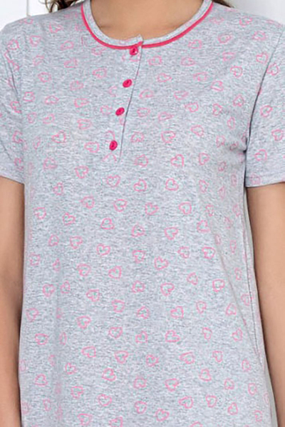 Royalfashion Ženska nočna srajca v barvi srca
