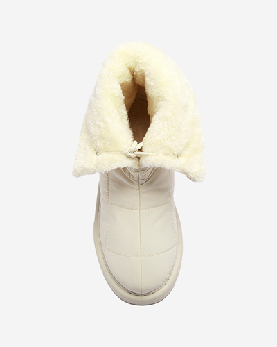 Royalfashion Beżowe damskie buty a'la śniegowce Amirfu