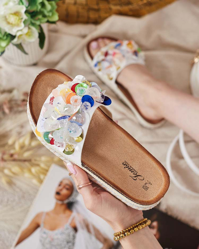 Royalfashion Ženske japonke Loassa s kamenčki