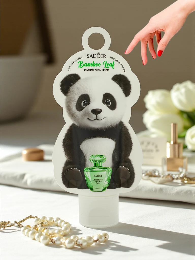 Sadoer Bamboo Leaf krem za roke 50 ml v embalaži Panda – Aurelia Edition