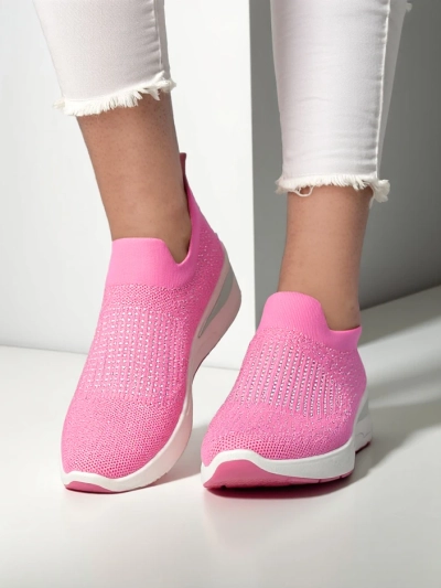 Royalfashion ženske vpeti športni čevlji na wedge z rhinestones Qelavise