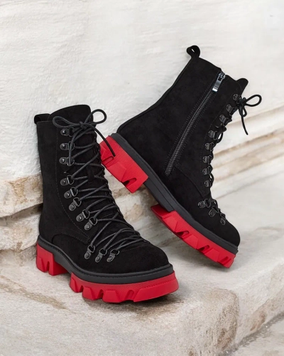 Royalfashion Ženski škornji z vezalkami Xorri