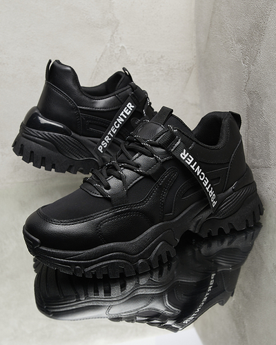 Czarne damskie buty sportowe typu sneakersy Evilpo- Obuwie