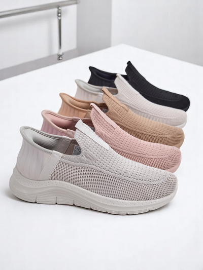 Ženski slip on čevlji Selene Bež – udobni športni copati s plosko peto