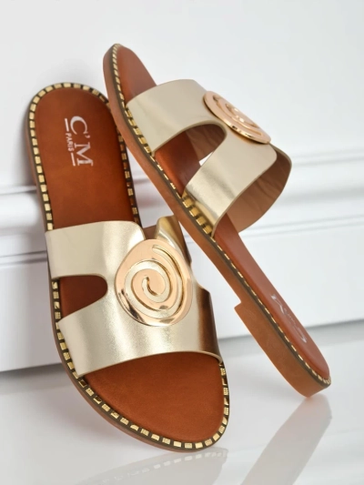 Royalfashion ženski natikači z ravnim podplatom Glam Bliss