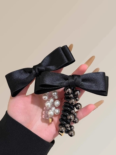 Royalfashion Spiralna elastika za lase s pentljo Spirabella