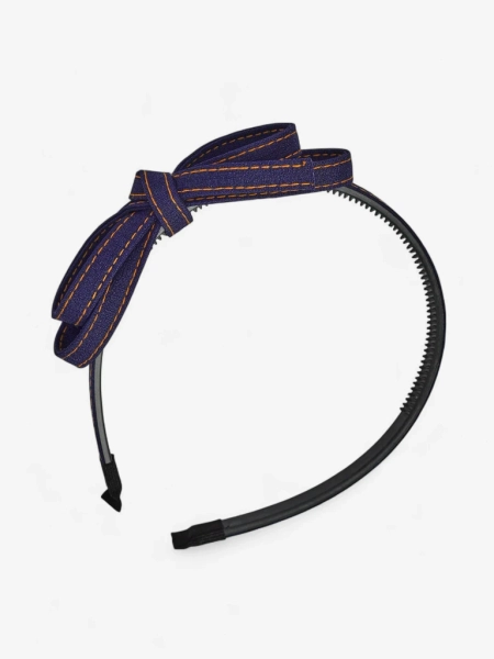Royalfashion naglavni trak z mašno v jeans slogu