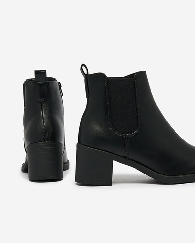 Royalfashion Črni ženski škornji na pošti Nanhelyna