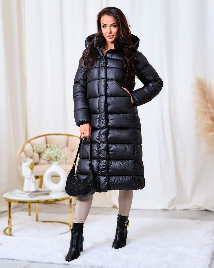 Royalfashion Črna ženska zimska bunda