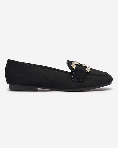 Royalfashion Czarne mokasyny damskie Jaorica