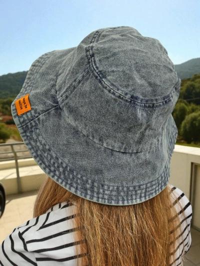 Ženski klobuk Athena Denim Look bucket hat iz poliestra, udoben