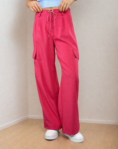 Royalfashion Ženske široke hlače z žepi