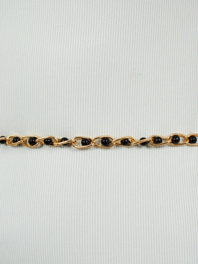 Royalfashion Ženski kovinski pas z biseri