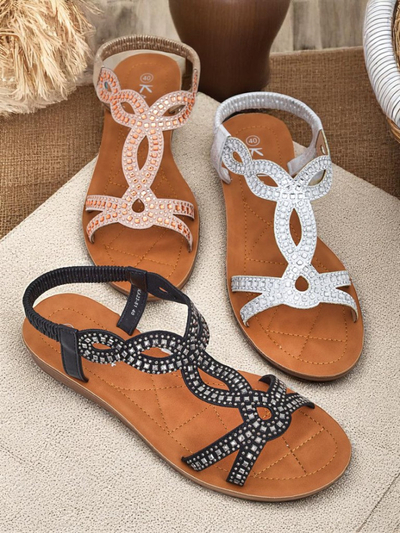 Royalfashion Ženski sandali z okrasnimi trakovi Ava Shine