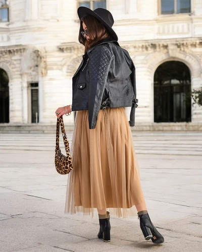 Royalfashion Ženska midi krilo sa tilom