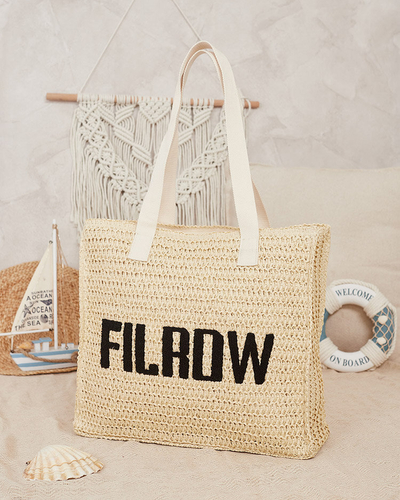 Royalfashion Velika ženska slamnata torbica