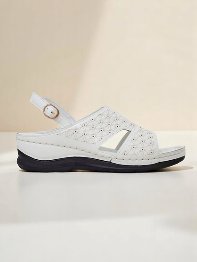 Royalfashion Ženski sandali z nizkim klinastim peto Comfort Chic