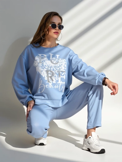 Royalfashion Ženski viskozni set z vzorcem