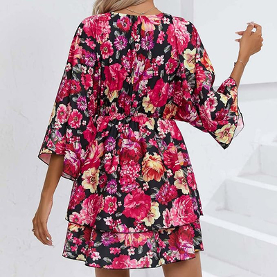 Royalfashion Ženska mini obleka z izvirnim vzorcem