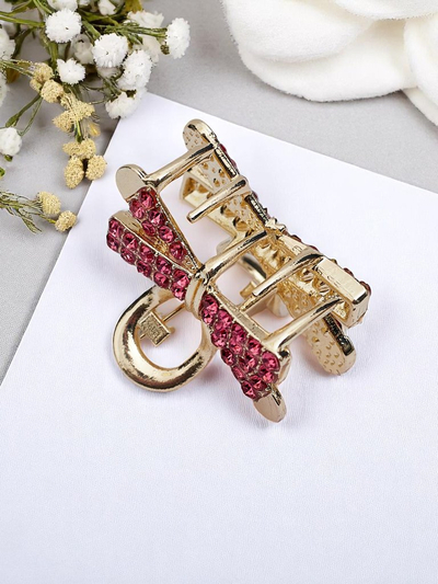 Royalfashion Lasnica za lase s kristalčki Zlata lasnica