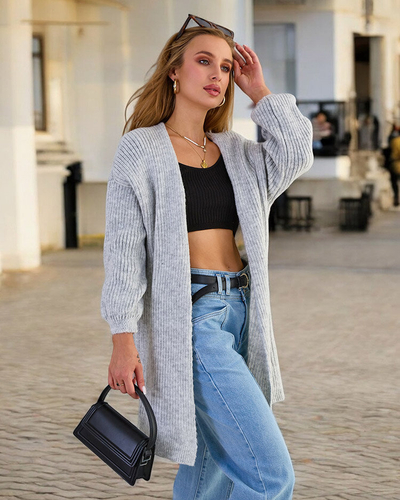 Royalfashion Ženski pulover s pregrinjalom v barvi fuksije