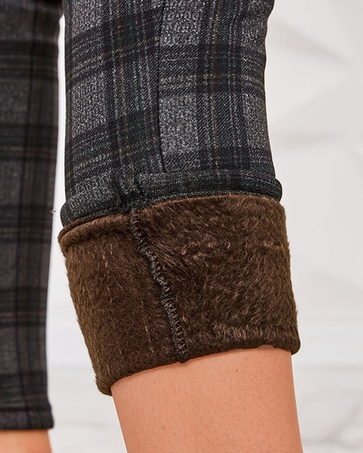 Royalfashion Ženske izolirane kariraste hlače