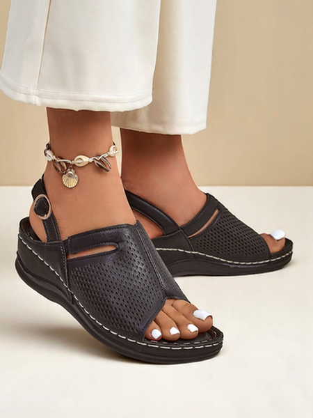 Sandalias de mujer Royalfashion con tacón de cuña bajo Mira