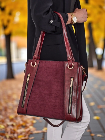 Ženska shopper torba iz eko usnja Silent Raven