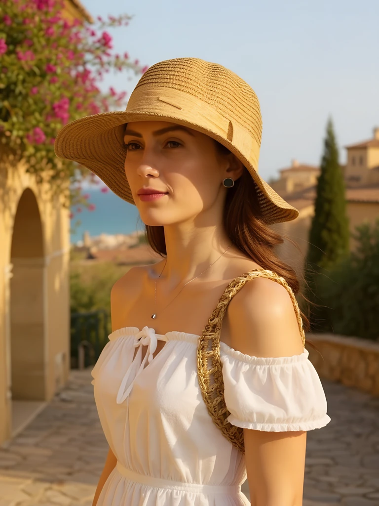 Royalfashion Ženski slamnik s trakom Whisper