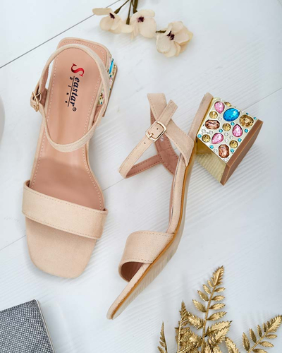 Royalfashion Ženski sandali na naramnici s kristali Ohvare