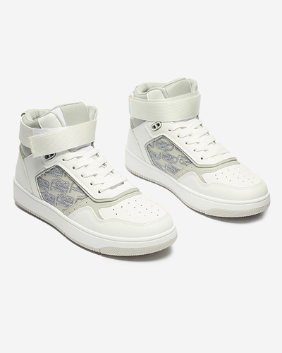 Royalfashion Białe damskie wysokie sneakersy sportowe Xosa