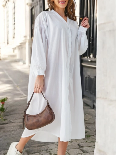 Royalfashion bombažna dolga ženska srajca a'la obleka
