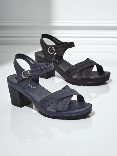 Royalfashion Ženski sandali s široko peto SoleAura
