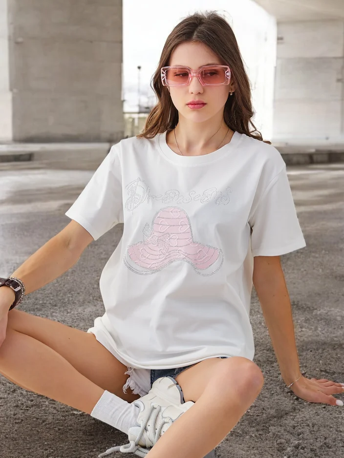 Royalfashion Ženska bombažna bluzica s potiskom