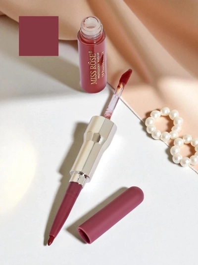 2-v-1 tekoče šminko in svinčnik za ustnice Rose Cream