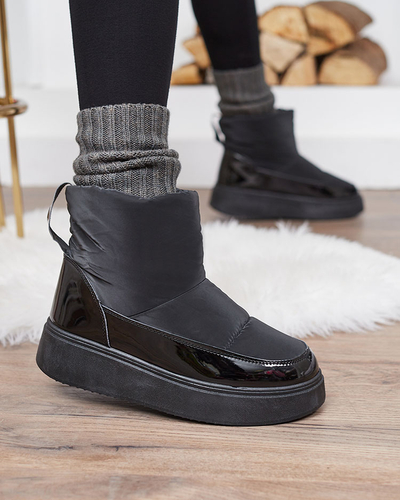 Royalfashion Black Maderta slip-on ženski snežni škornji