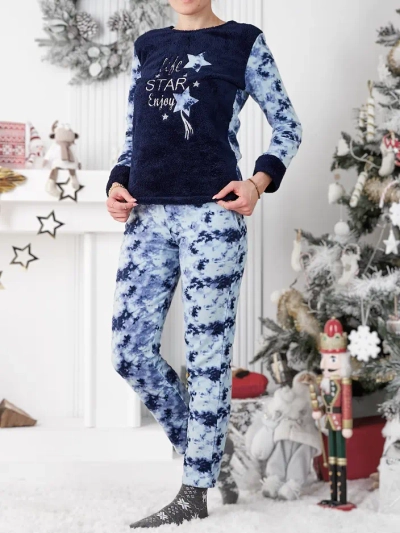 Royalfashion Ženske pižame a'la Fleece Life Star Uživajte