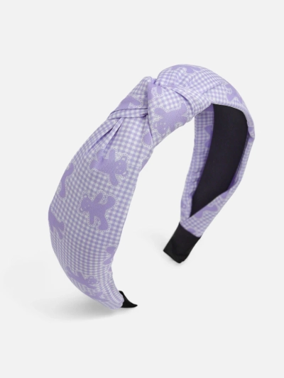 Royalfashion Lasni trak s pletenico v karirastem vzorcu in medvedki