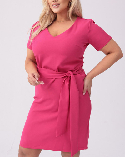 Royalfashion Ženska obleka iz blaga PLUS SIZE