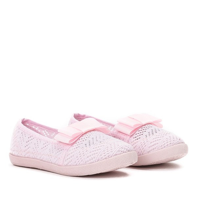 Royalfashion Różowe dziewczęce tenisówki typu slip on Tabbi