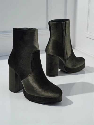 Ženski gležnarji s peto al'la Velur Miss