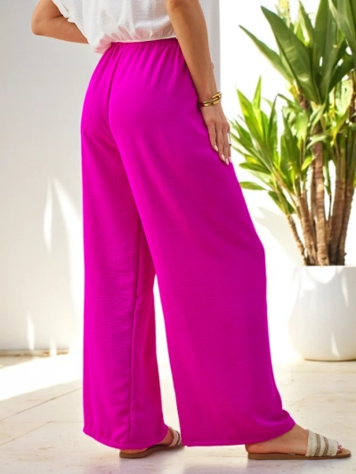 Royalfashion Široke ženske hlače z elastičnim pasom