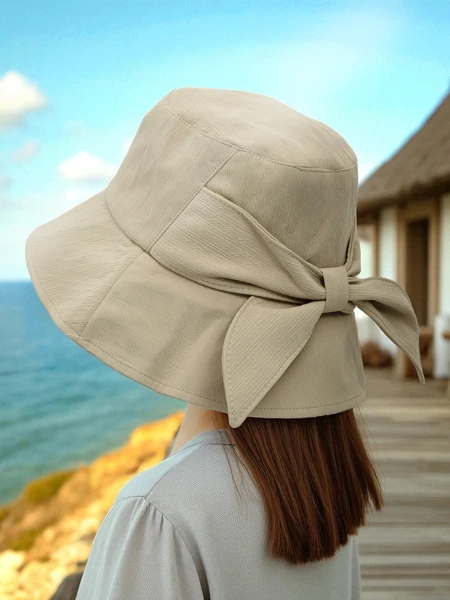 Royalfashion Ženski poletni klobuk z mašno Amber Sky